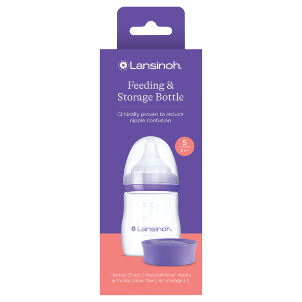 Lansinoh Feeding & Storage Bottle with NaturalWave Nipple 1m+