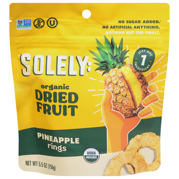 Solely Organic Dried Fruit Pineapple Rings