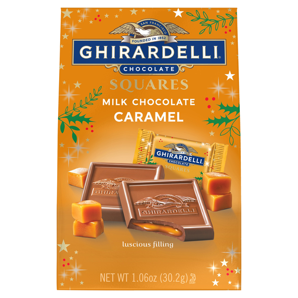 Ghirardelli Christmas Milk Chocolate Caramel Squares Candy