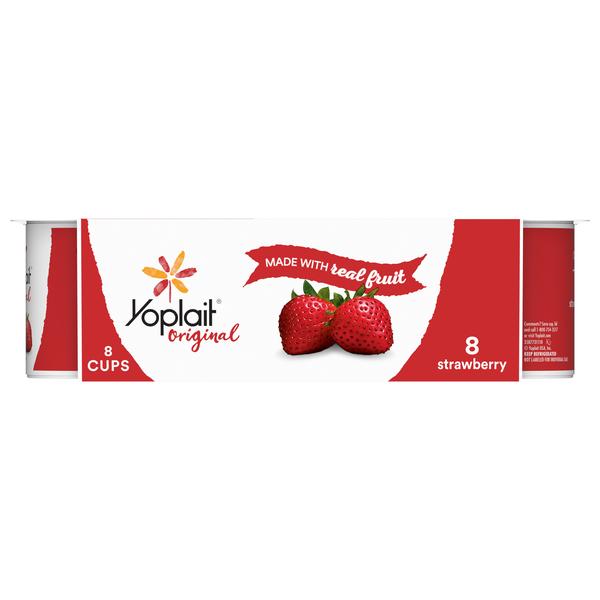 Yoplait Original Low Fat Strawberry Yogurt Cup - 8 ct