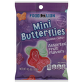 Food Lion Mini Butterflies Assorted Fruit Flavors Gummi Candy
