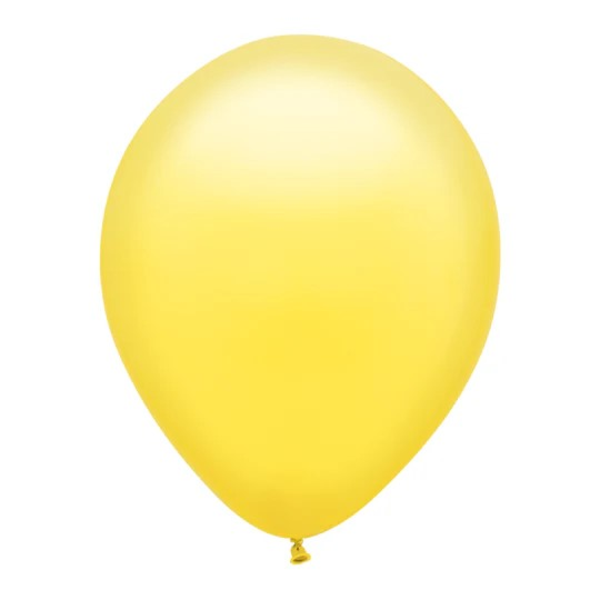 Yellow 11 Inch Latex Helium-Filled Balloon