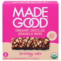 Made Good Organic Chocolate Drizzled Birthday Cake Granola Bar - 5 ct