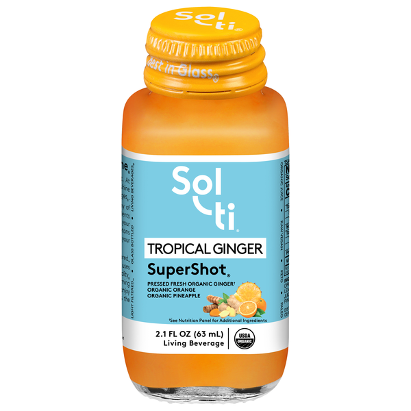 Sol-ti SuperShot Tropical Ginger Living Beverage Refrigerated