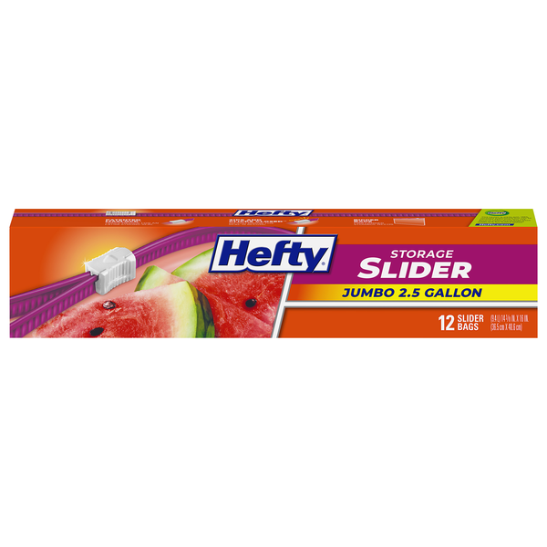 Hefty Slider 2.5 Gallon Jumbo Storage Bags