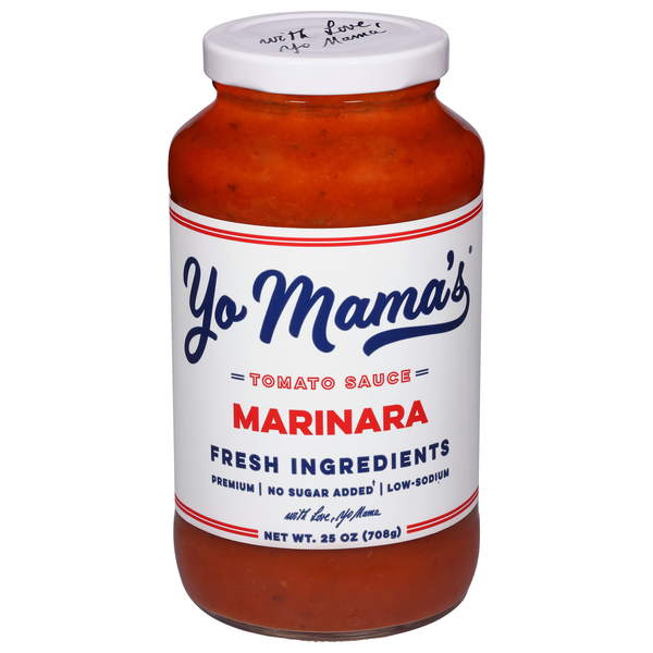 Yo Mama's Low Sodium Marinara Tomato Pasta Sauce