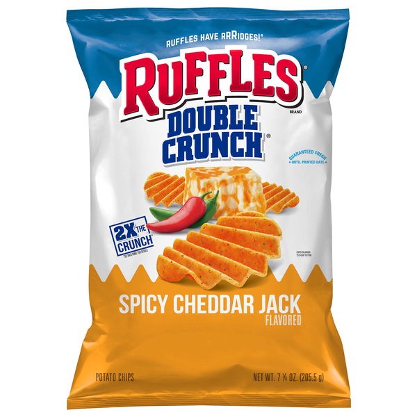 Ruffles Double Crunch Spicy Cheddar Jack Potato Chips