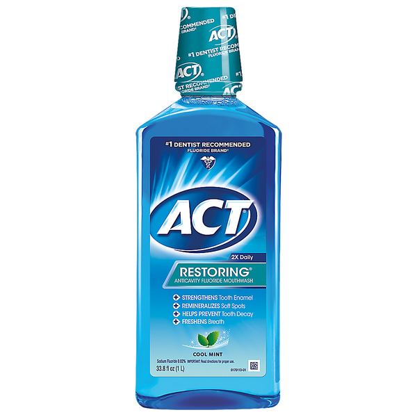 ACT Restoring Anticavity Fluoride Mouthwash Cool Mint