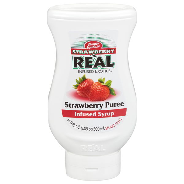Simply Squeeze Strawberry Real Strawberry Puree Infused Syrup