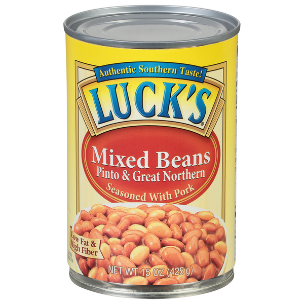 Luck's Mixed Beans Pinto & Great Northern Seasoned with Pork