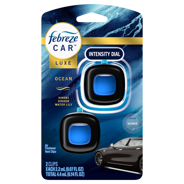 Febreze Car Ocean Air Freshener Vent Clips - 2 ct