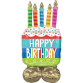 AirLoonz Birthday Make a Wish Cake Air-Filled Balloon