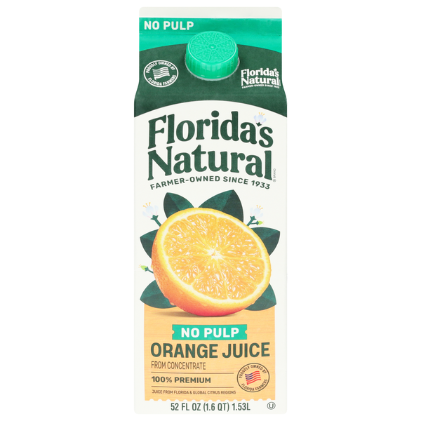 Florida's Natural 100% Premium Orange Juice No Pulp