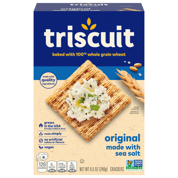 Triscuit Vegan Original with Sea Salt Whole Grain Wheat Crackers