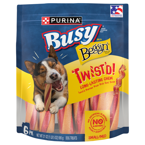 Purina Busy with Beggin' Strips Twist'd! Small Medium Dog Treats - 6 ct