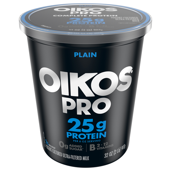 Oikos PRO 25g Protein Plain Cultured Ultra-Filtered Milk Yogurt
