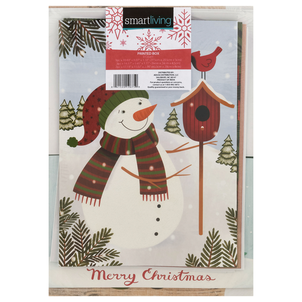 Smart Living Holiday Snowman Printed Box