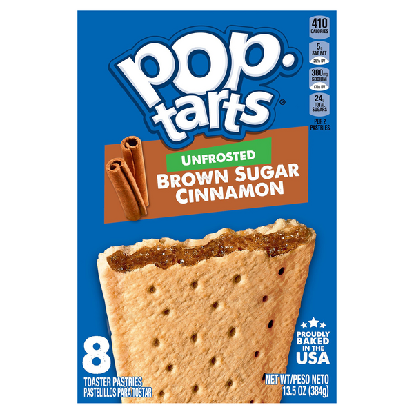 Pop-Tarts Unfrosted Brown Sugar Cinnamon Toaster Pastries - 8 ct