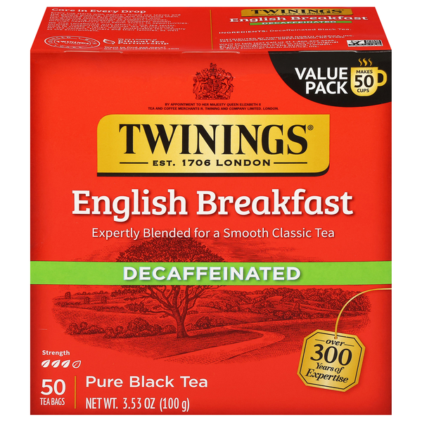 Twinings Decaffeinated English Breakfast Black Tea Bags