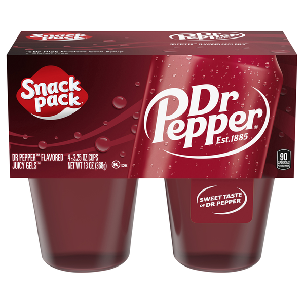 Snack Pack Dr Pepper Flavored Juicy Gels Cups - 4 ct