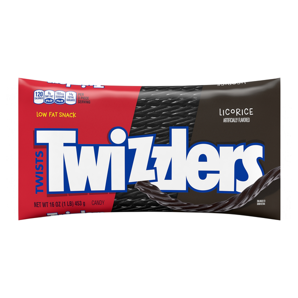 Twizzlers Twists Black Licorice Candy