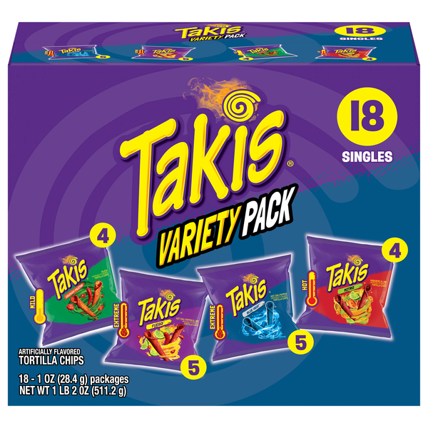 Takis Mix Variety Pack Tortilla Chips - 18 ct