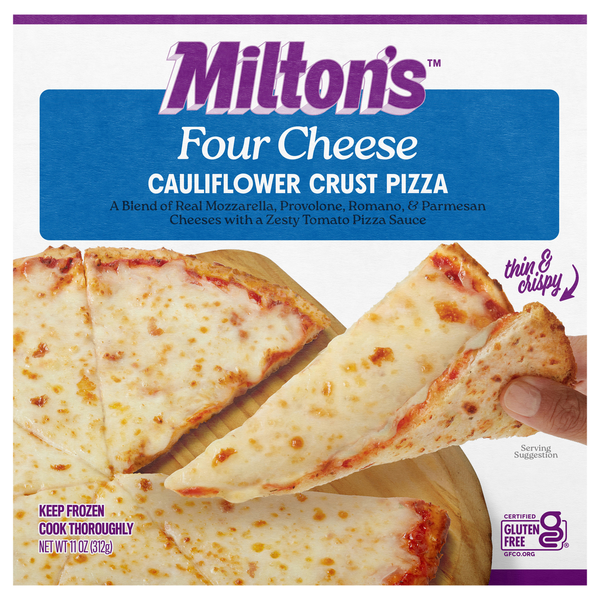 Milton's Gluten Free Thin & Crispy Cauliflower Crust Four Cheese Pizza