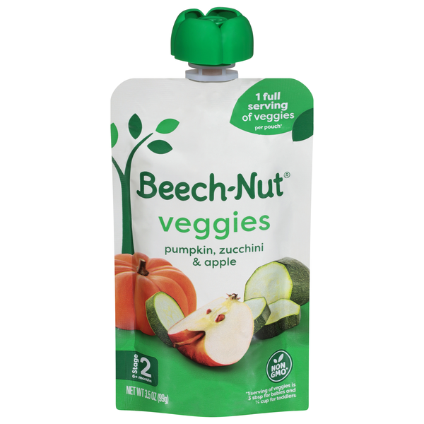 Beech-Nut Veggies Stage 2 Baby Food Pumpkin Zucchini & Apple