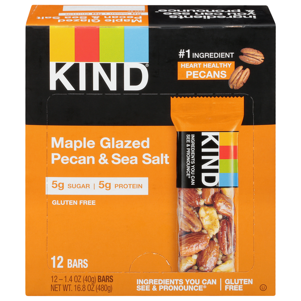 Save on KIND Nuts & Spices Bar Maple Glazed Pecan & Sea Salt Gluten Free 12 ct Order Online