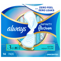Always Infinity Flex Foam Size 3 Unscented Extra Heavy Flow Pads w/Wings