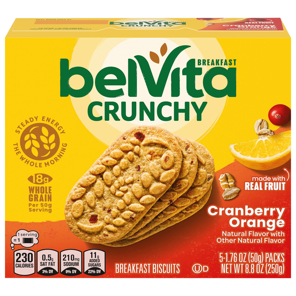 belVita Crunchy Cranberry Orange Breakfast Biscuits - 5 ct