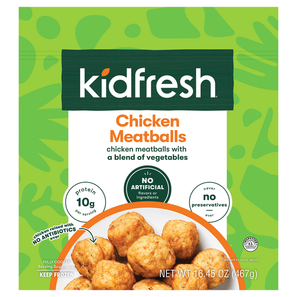 Kidfresh Chicken Meatballs with a Blend of Vegetables Frozen