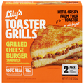 Lily's Toaster Grills Grilled Cheese Burger Sandwich - 2 ct Frozen