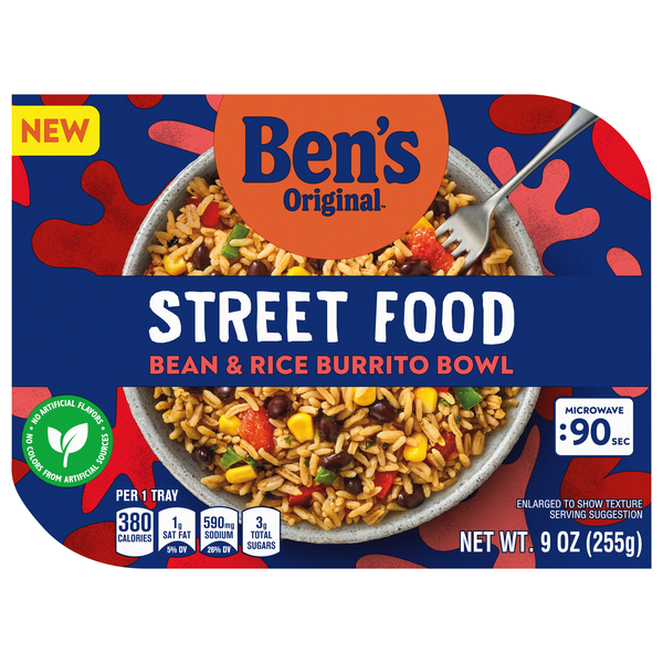 Ben's Original 90 Second Microwave Street Food Bean & Rice Burrito Bowl
