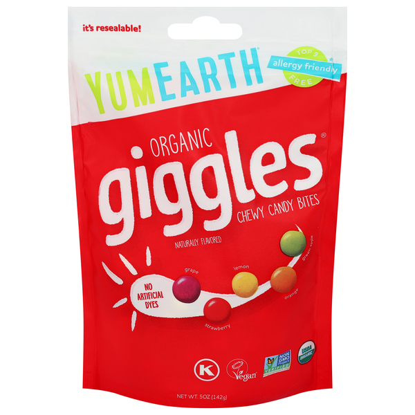 YumEarth Organic Gluten Free Vegan Giggles Chewy Candy Bites