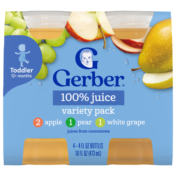 Gerber Toddler Juice Variety Pack - 4 pk