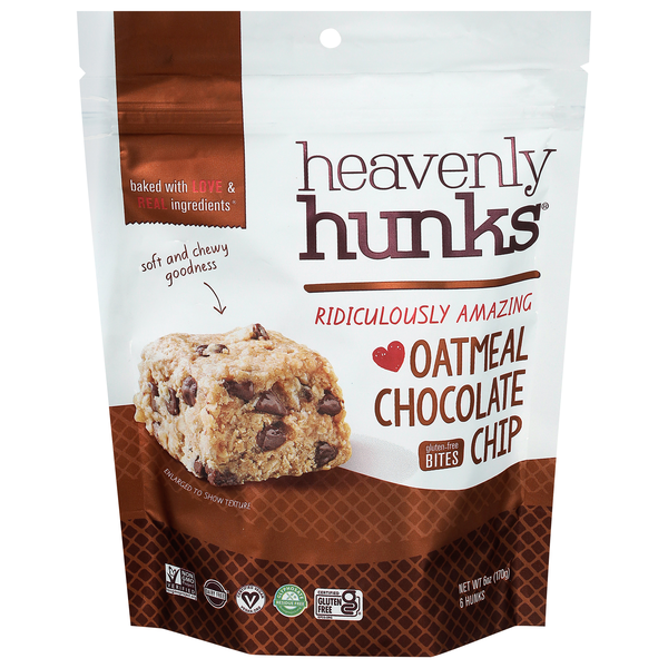 Heavenly Hunks Gluten Free Vegan Oatmeal Chocolate Chip Cookie Bites