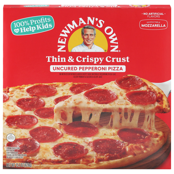 Newman's Own Thin & Crispy Uncured Pepperoni Pizza Frozen