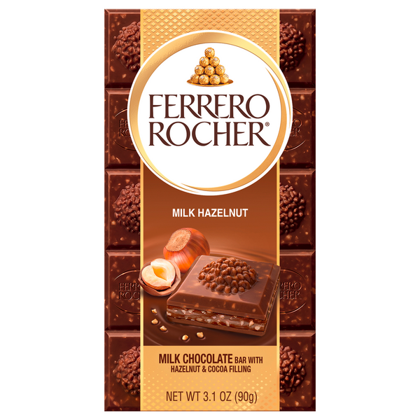 Ferrero Rocher Milk Hazelnut Chocolate Candy Bar