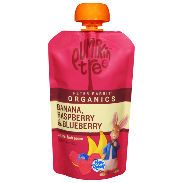 Pumpkin Tree Peter Rabbit Organics Banana Raspberry & Blueberry Puree