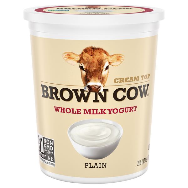 Brown Cow Cream Top Whole Milk Plain Yogurt