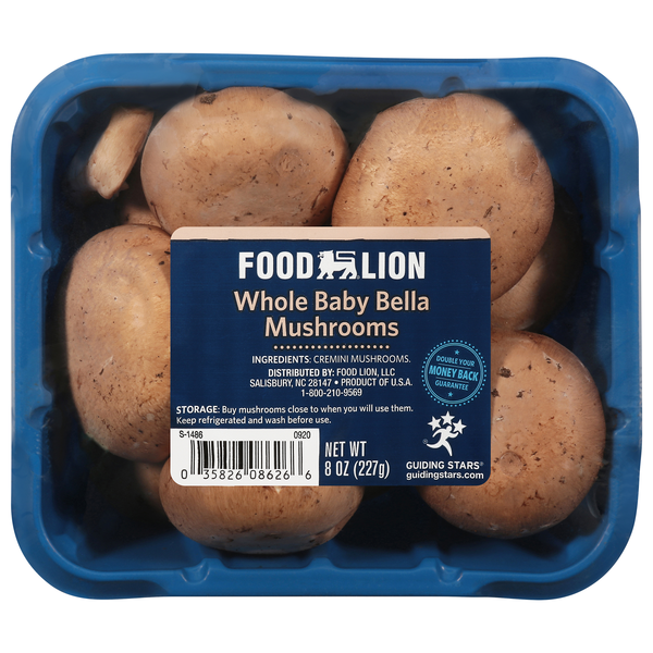 Food Lion Whole Baby Bella Mushrooms