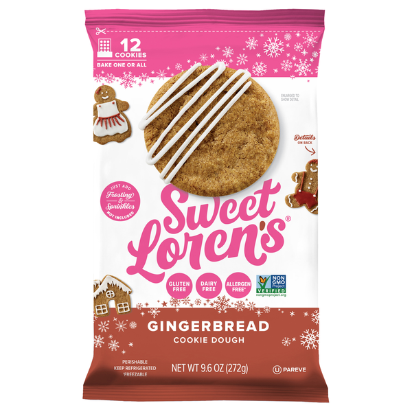 Sweet Loren's Gluten & Dairy Free Gingerbread Cookie Dough - 12 ct
