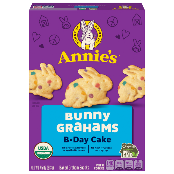 Annie's Homegrown Organic Birthday Cake Bunny Graham Crackers