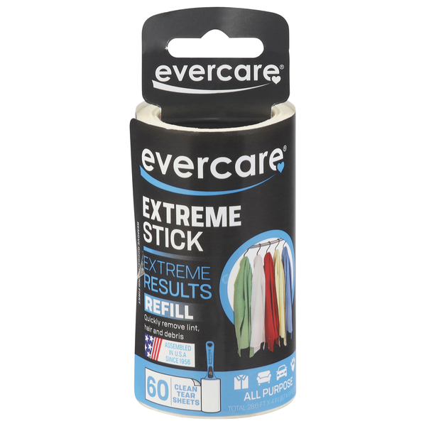 Evercare Extreme Stick Lint Roller Refill 60 Sheets
