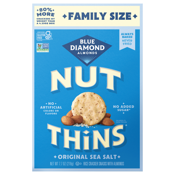 Blue Diamond Almond Nut-Thins Gluten Free Original Rice Crackers