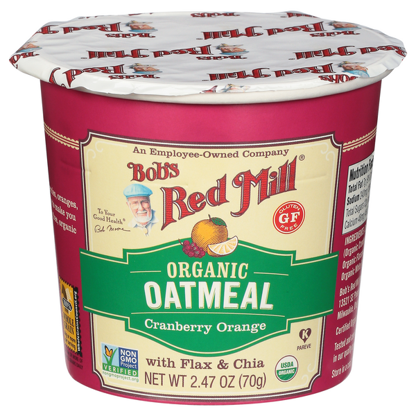 Bob's Red Mill Organic Gluten Free Cranberry Orange Oatmeal w/Flax & Chia