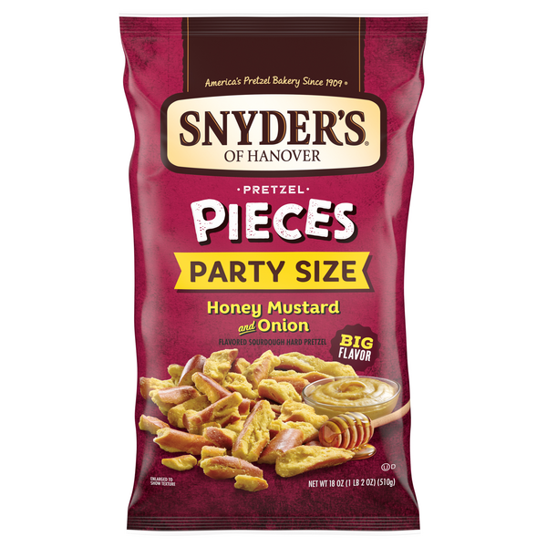 Snyder's of Hanover Honey Mustard Onion Flavored Pretzel Pieces Party Size