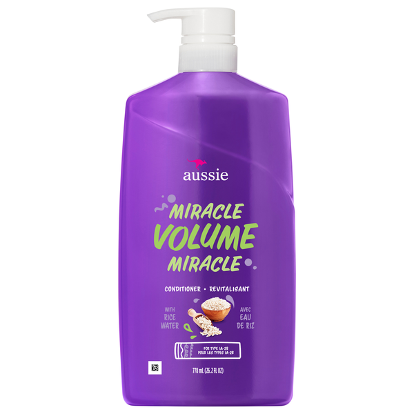 Aussie Miracle Volume Conditioner with Plum & Bamboo Paraben Free
