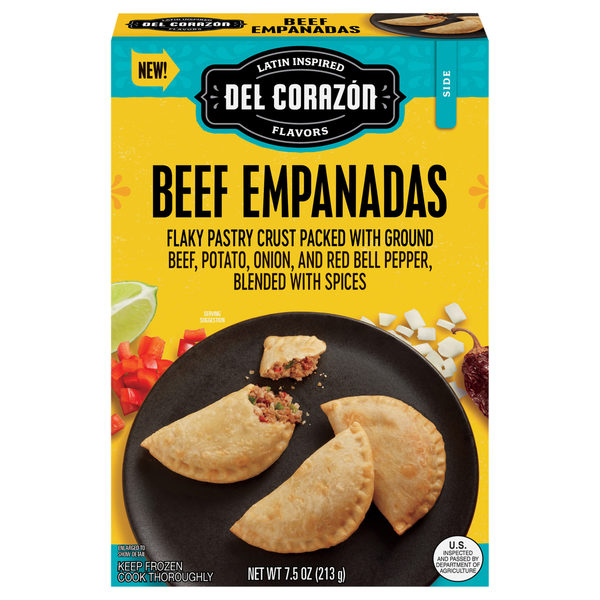 Del Corazon Side Beef Empanadas Frozen